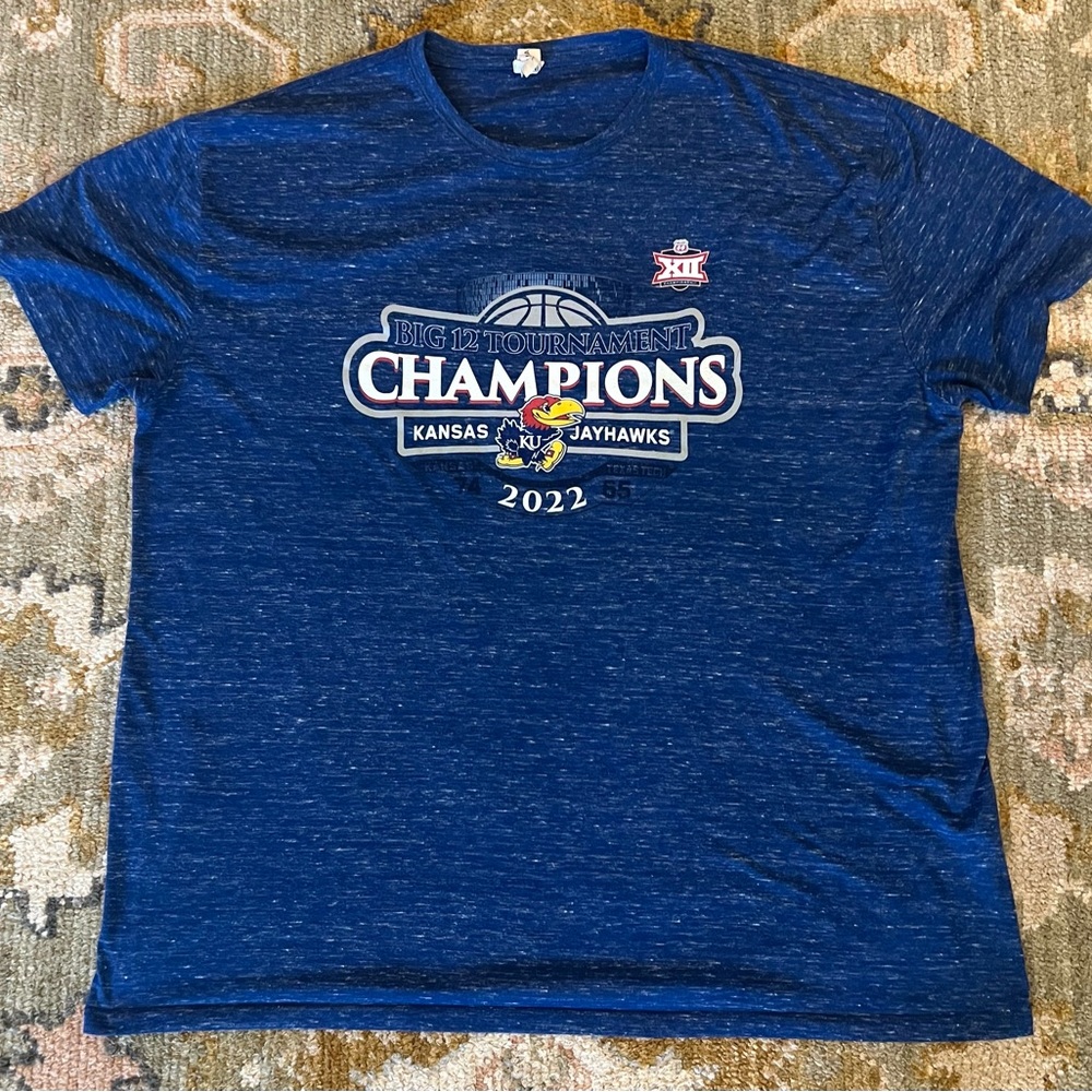 Kansas Jayhawks Women’s t shirt Big 12 Tournament 2022‎ Size XXL Color Blue
